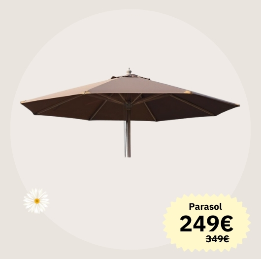 Parasol Sienna Ø3 M - con inclinación - Arena